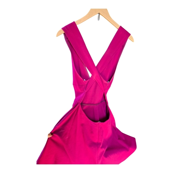 Lulu's Fuchsia Cross-Back Dress - Picture 6 of 8